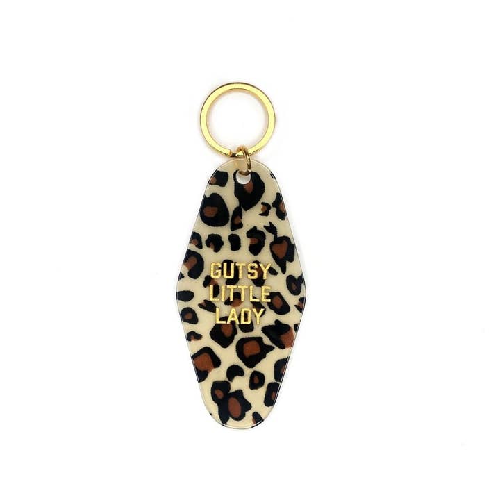 Leopard Gutsy Little Lady Motel Key-tag