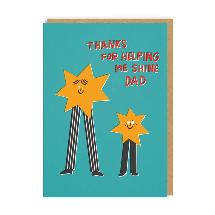 Thanks For Helping Me Shine Father's Day Card