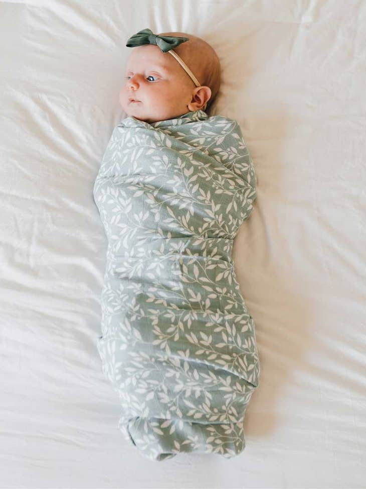 Bamboo Muslin Baby Swaddle- Floral Bliss
