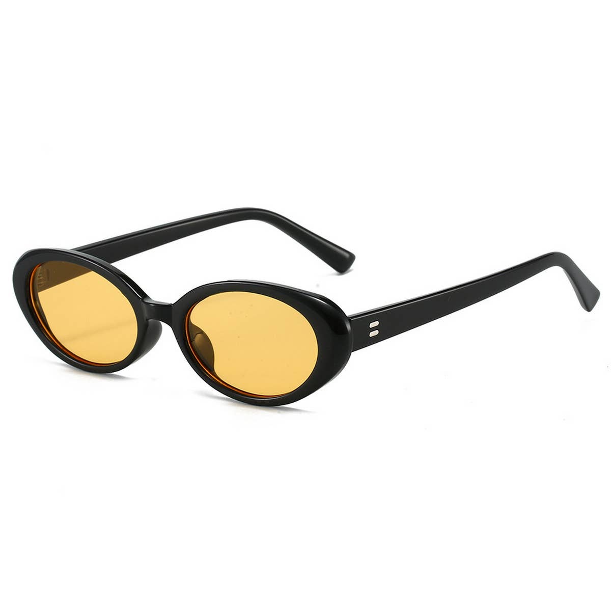 Retro Small Oval Sunglasses Yellow Hartford Prints