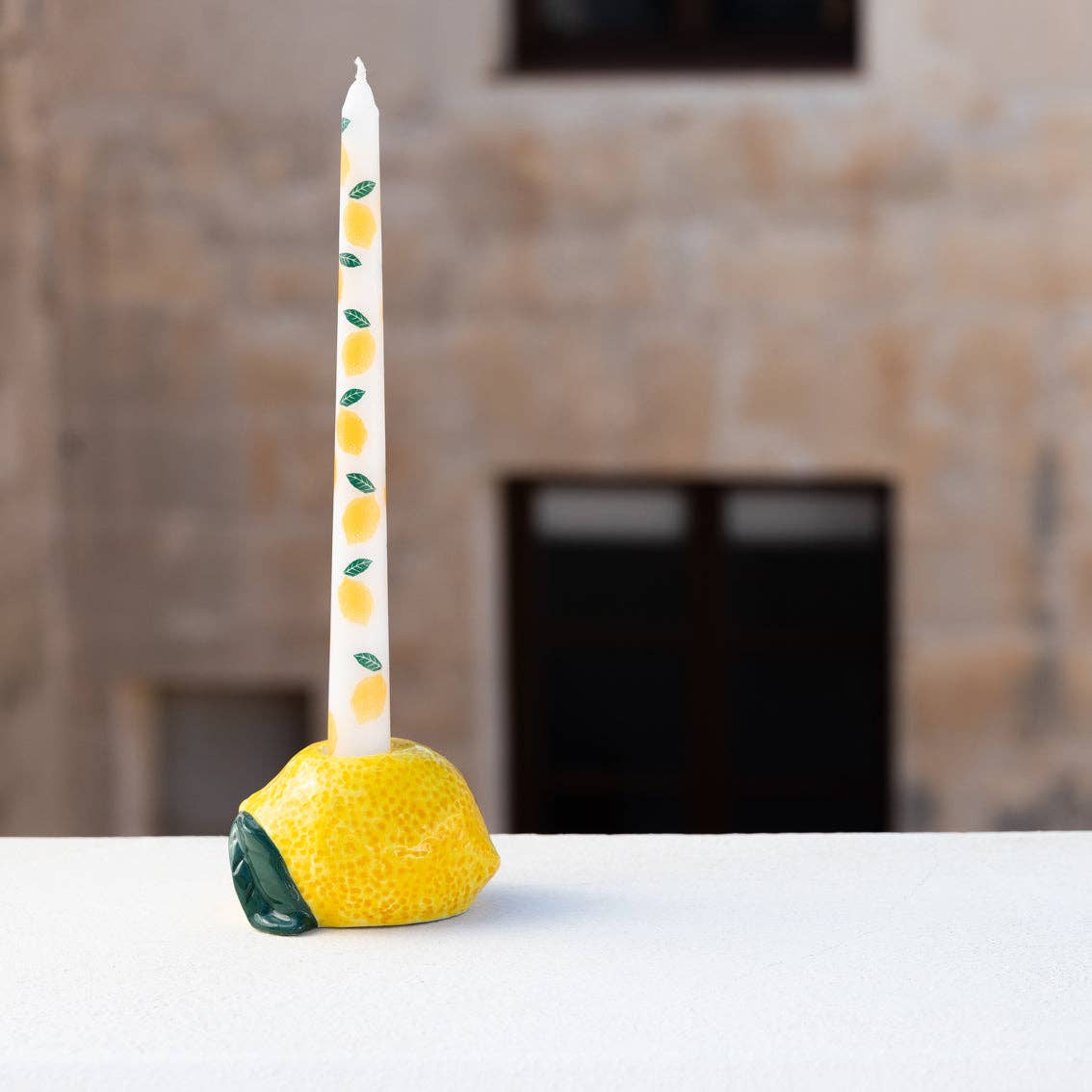 Lemon Ceramic Candle Holder | Hartford Prints