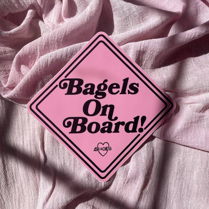 Bagels on Board Bumper Sticker