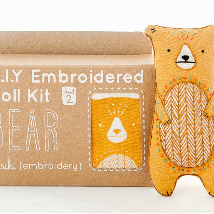 Bear Embroidery Kit Hartford Prints