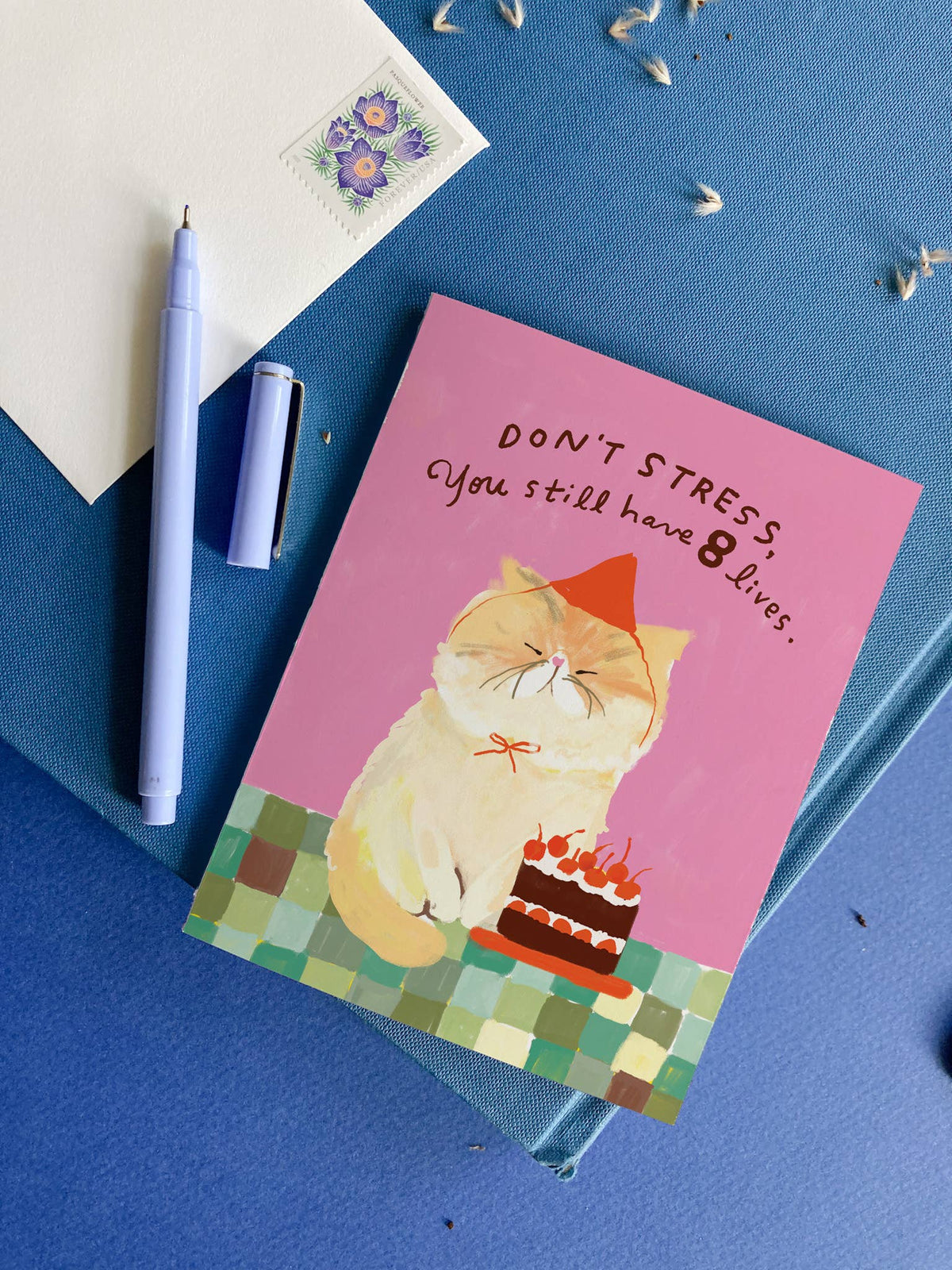 8 Lives Left Birthday Card Hartford Prints