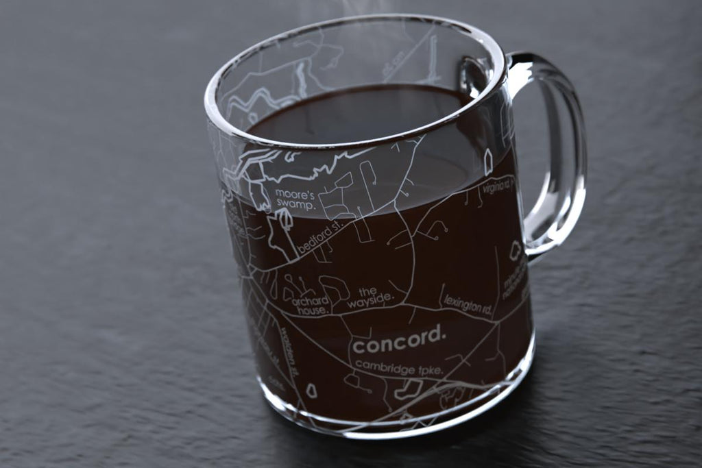 Hartford Map Glass Mug
