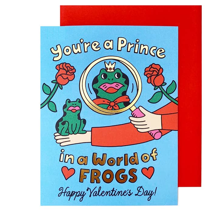 Frog Prince Valentine's Day Card