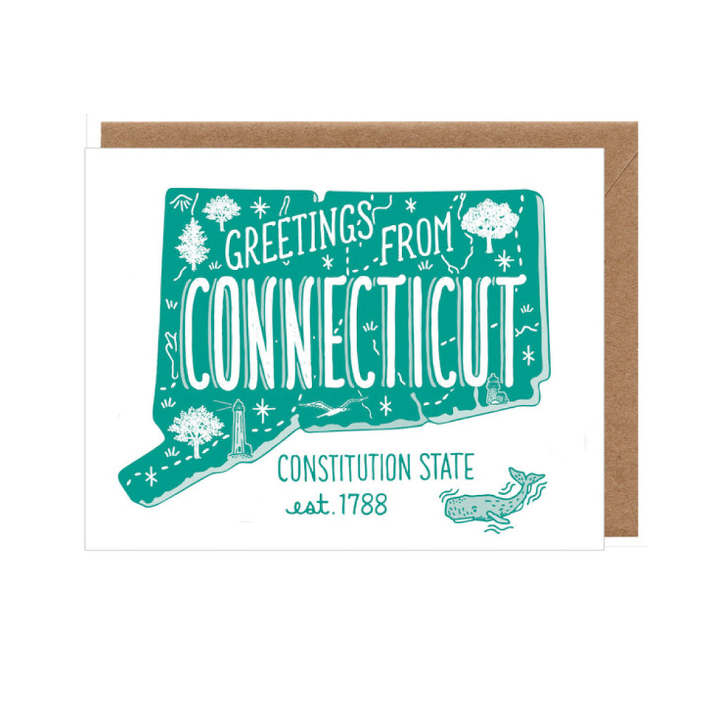 Greetings From Connecticut Card