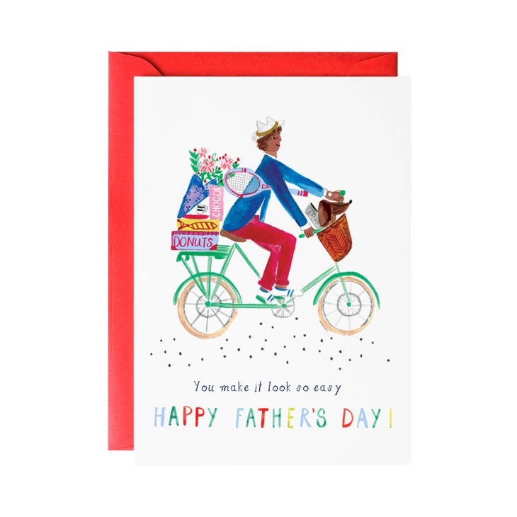 A Dad and His Pup - Greeting Card