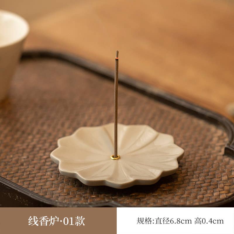 Layered Chrysanthemum Incense Holder | Hartford Prints