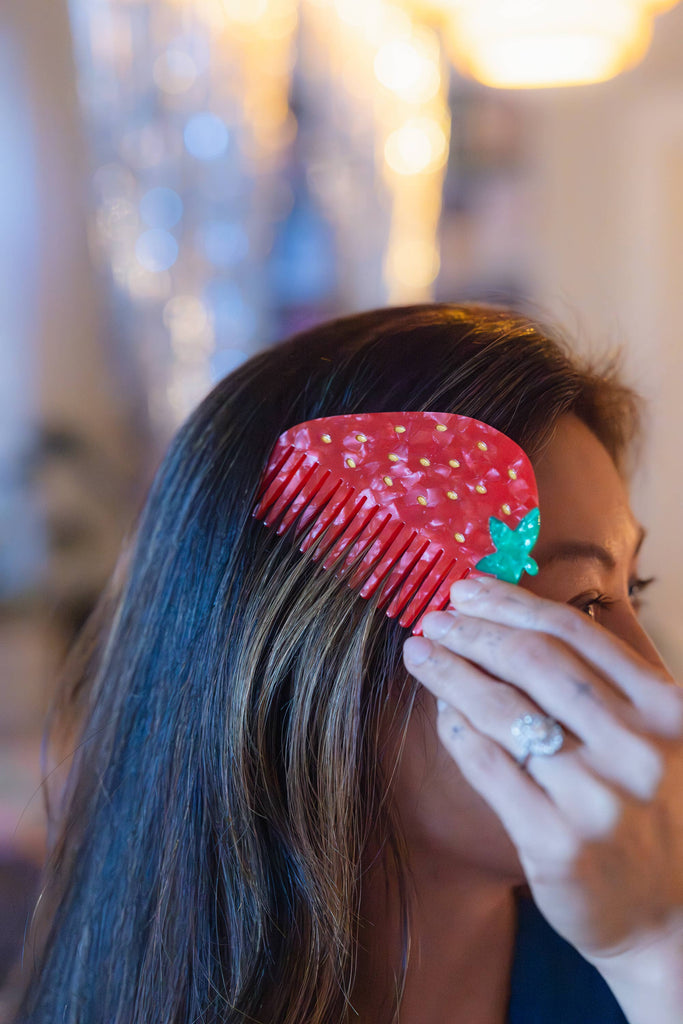 Wide-Tooth Mini Hair Comb - Butter Stick | Hartford Prints