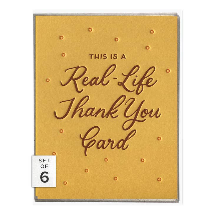 Real-Life Thank You Card Set