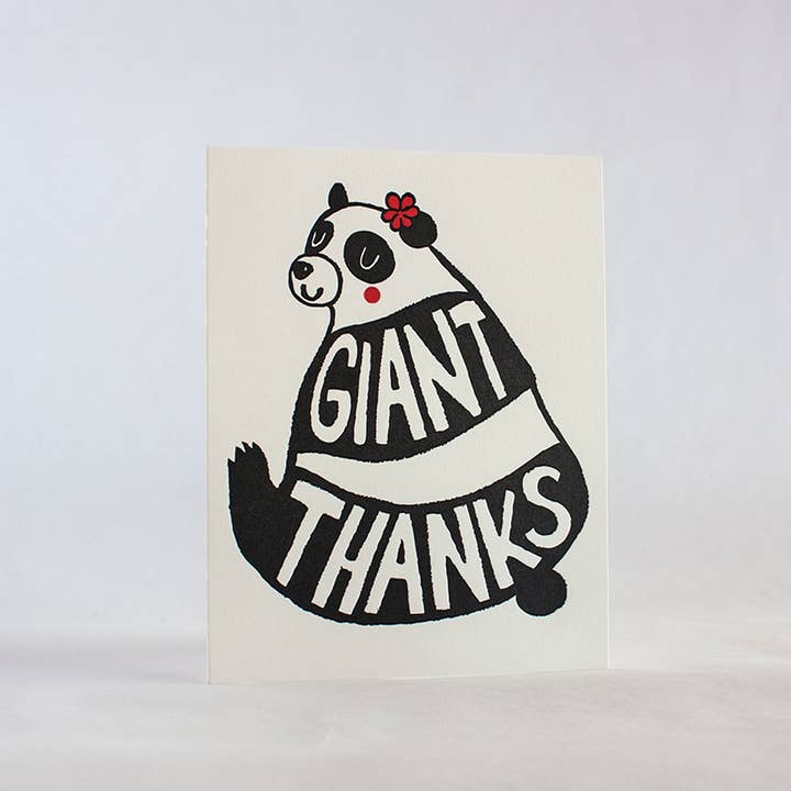 Giant Thanks Panda Card | Hartford Prints