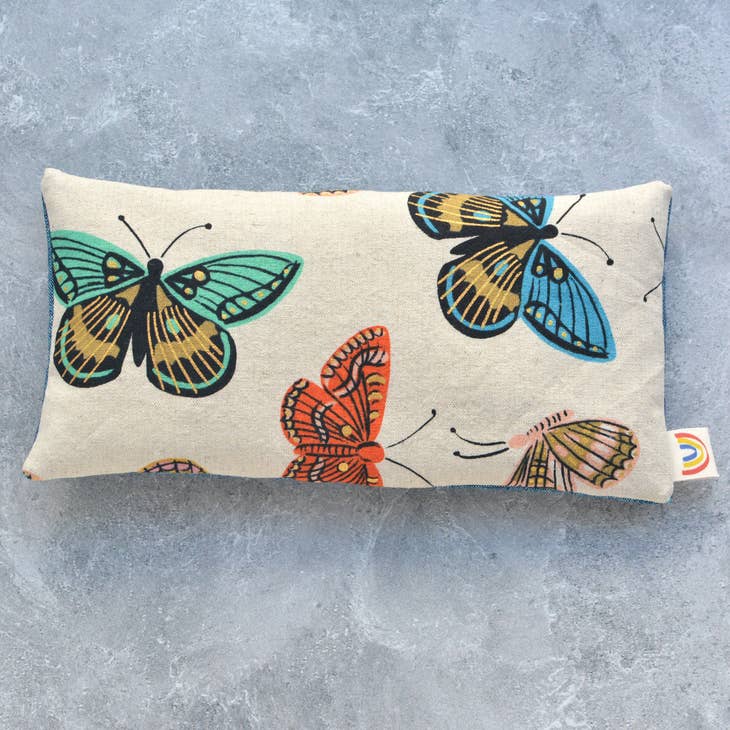 Weighted Eye Pillows in Gilded Butterflies - Lavender Scented