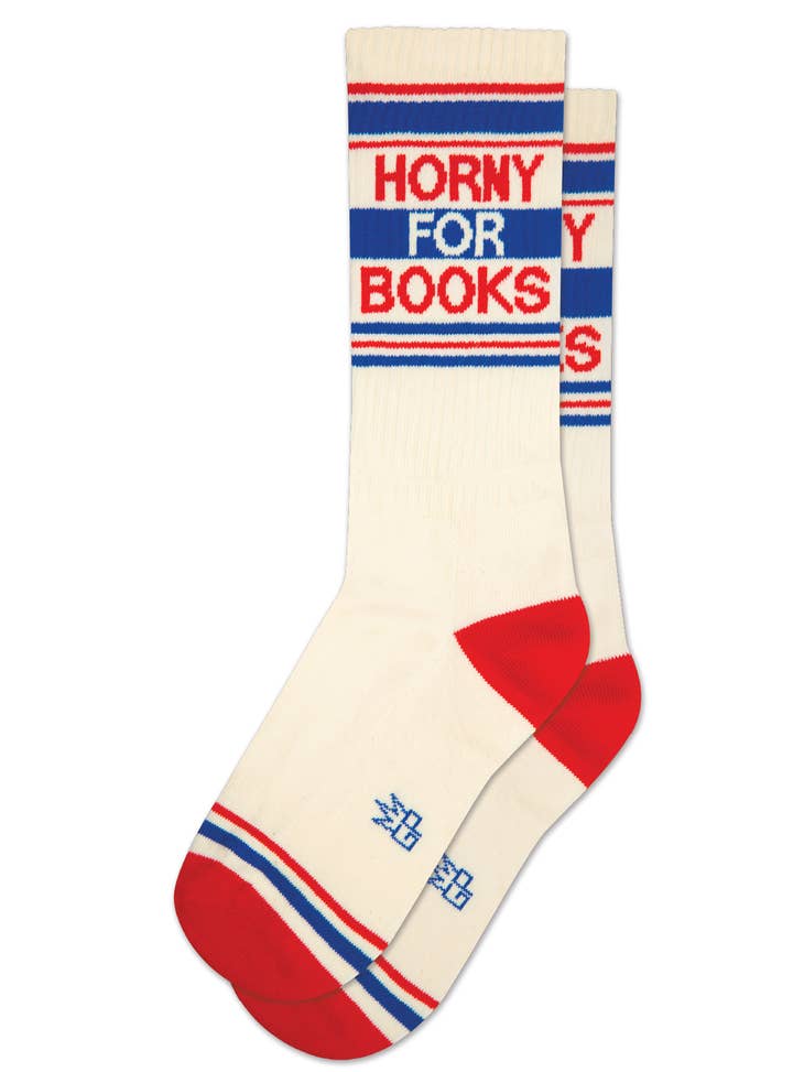 Horny For Books Gym Crew Socks