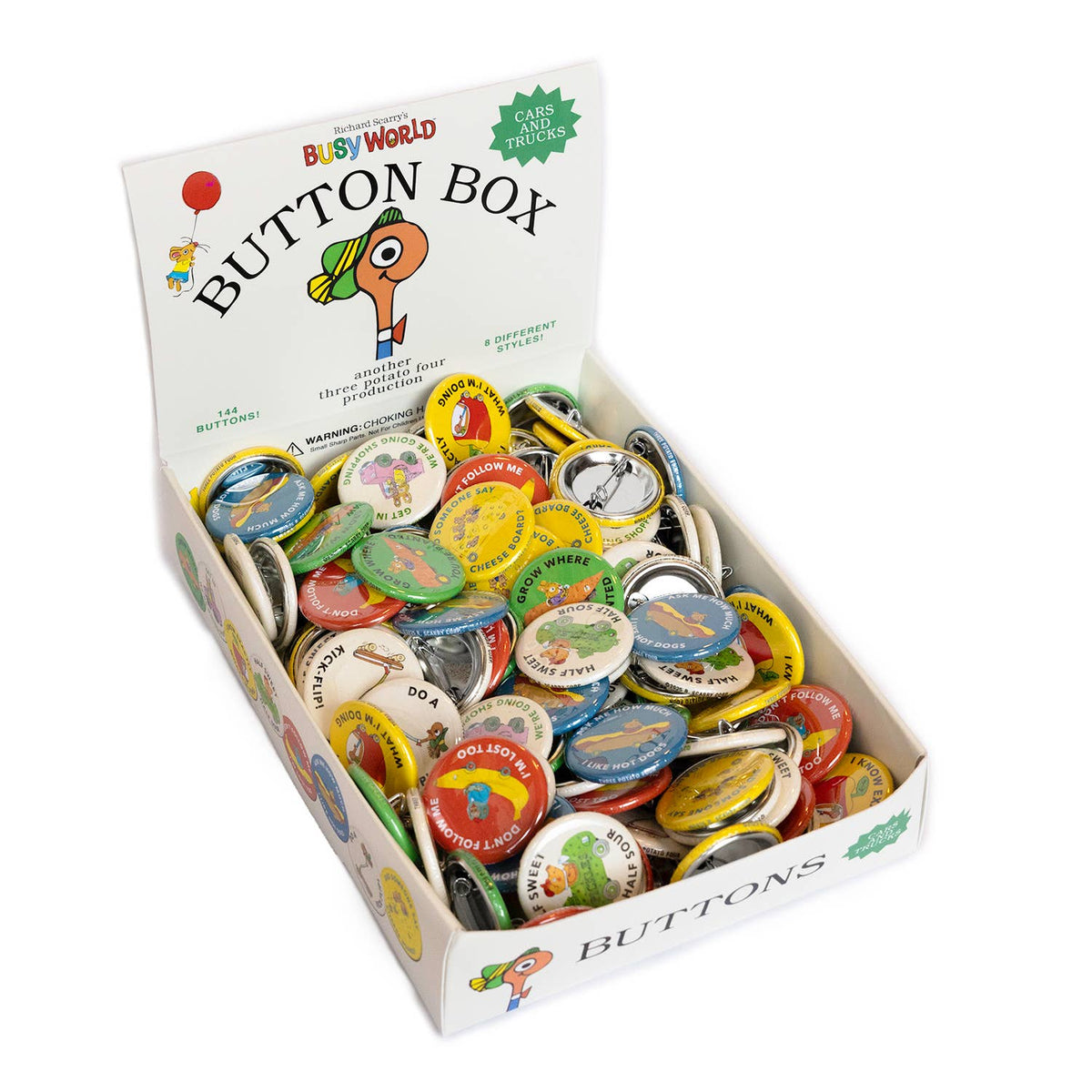 3P4 x Richard Scarry® - Buttons (Cars and Trucks) | Hartford Prints