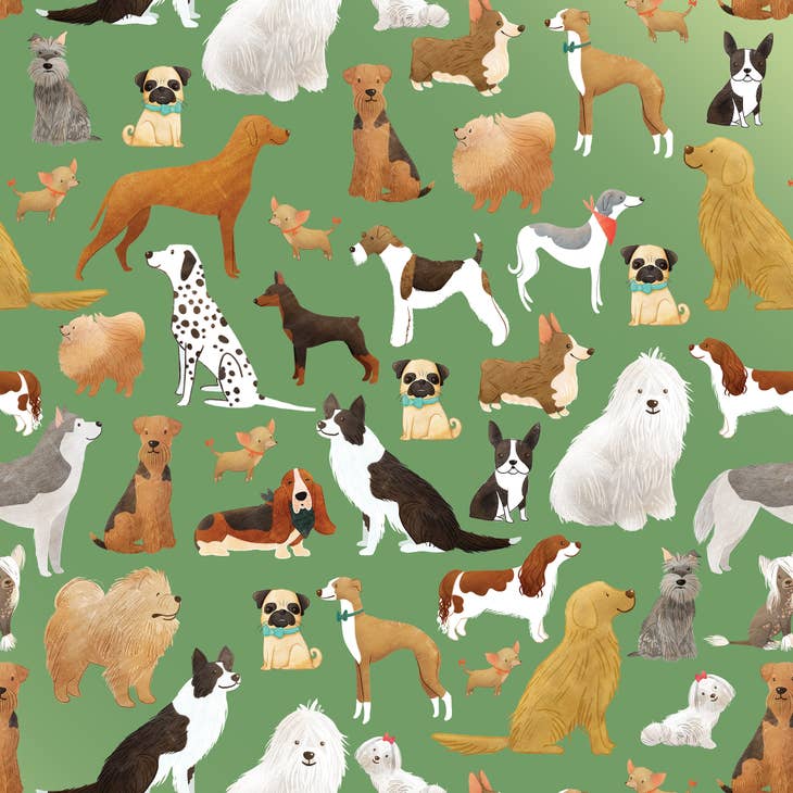Best in Show Green Wrapping Paper