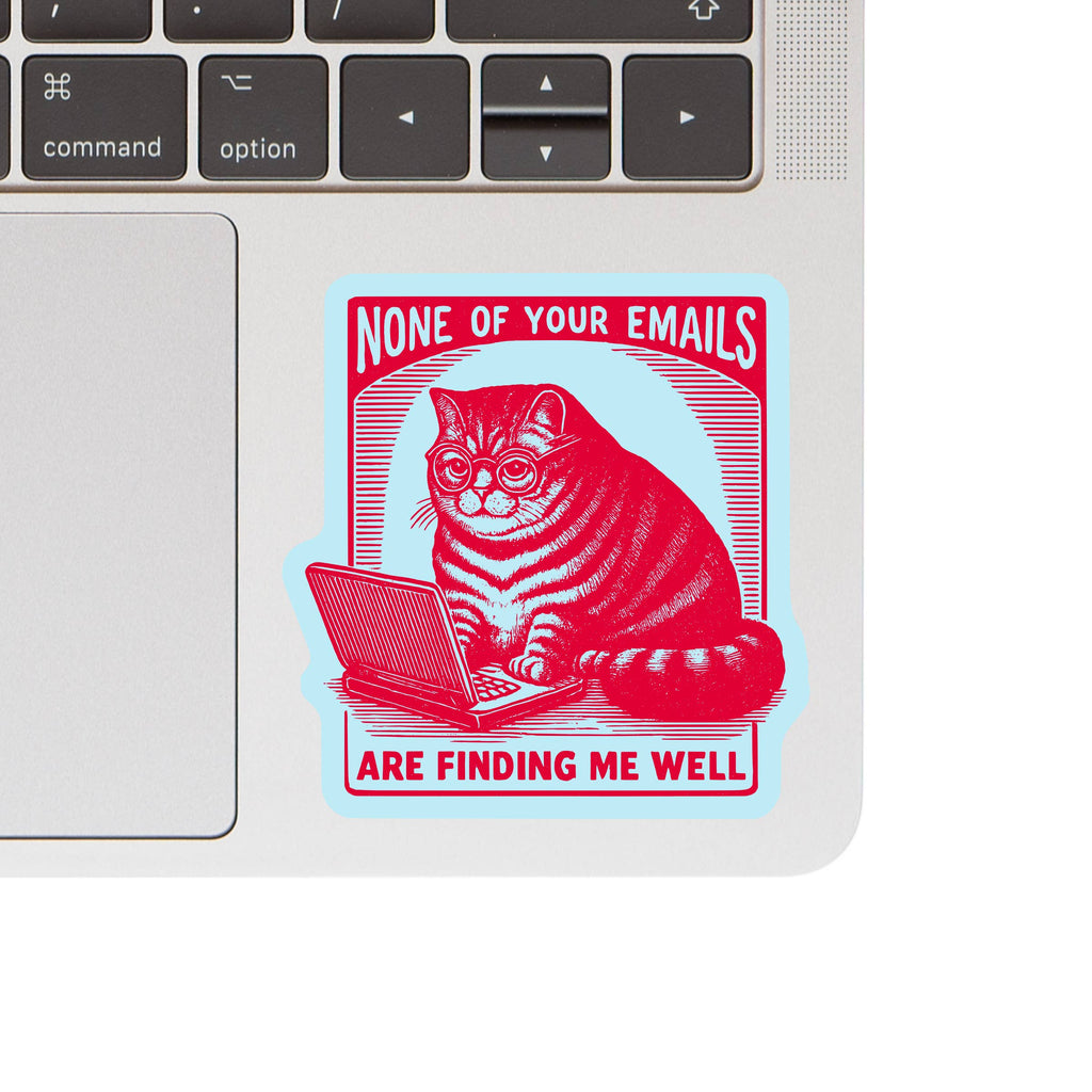 Work Cat Emails Sticker | Hartford Prints