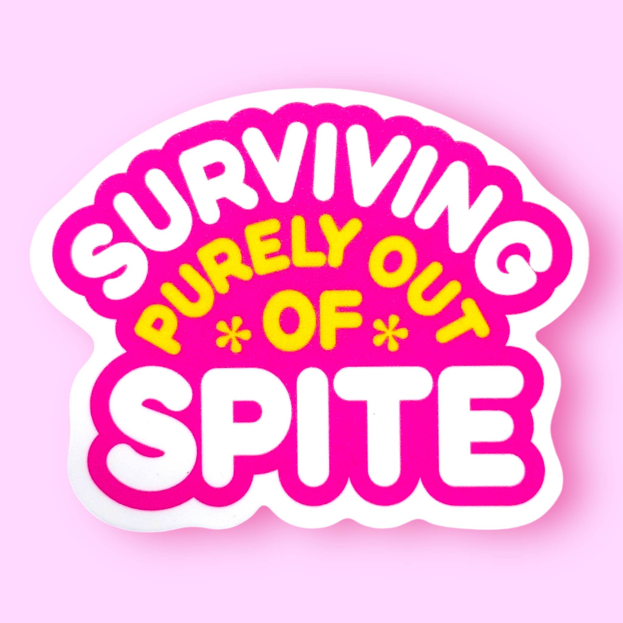 Surviving Purely Out of Spite Sticker | Hartford Prints