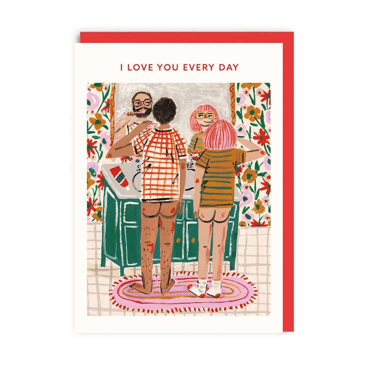 Bathroom Couple Love Card
