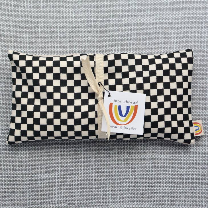 Weighted Eye Pillow in Checkerboard - Lavender Scented
