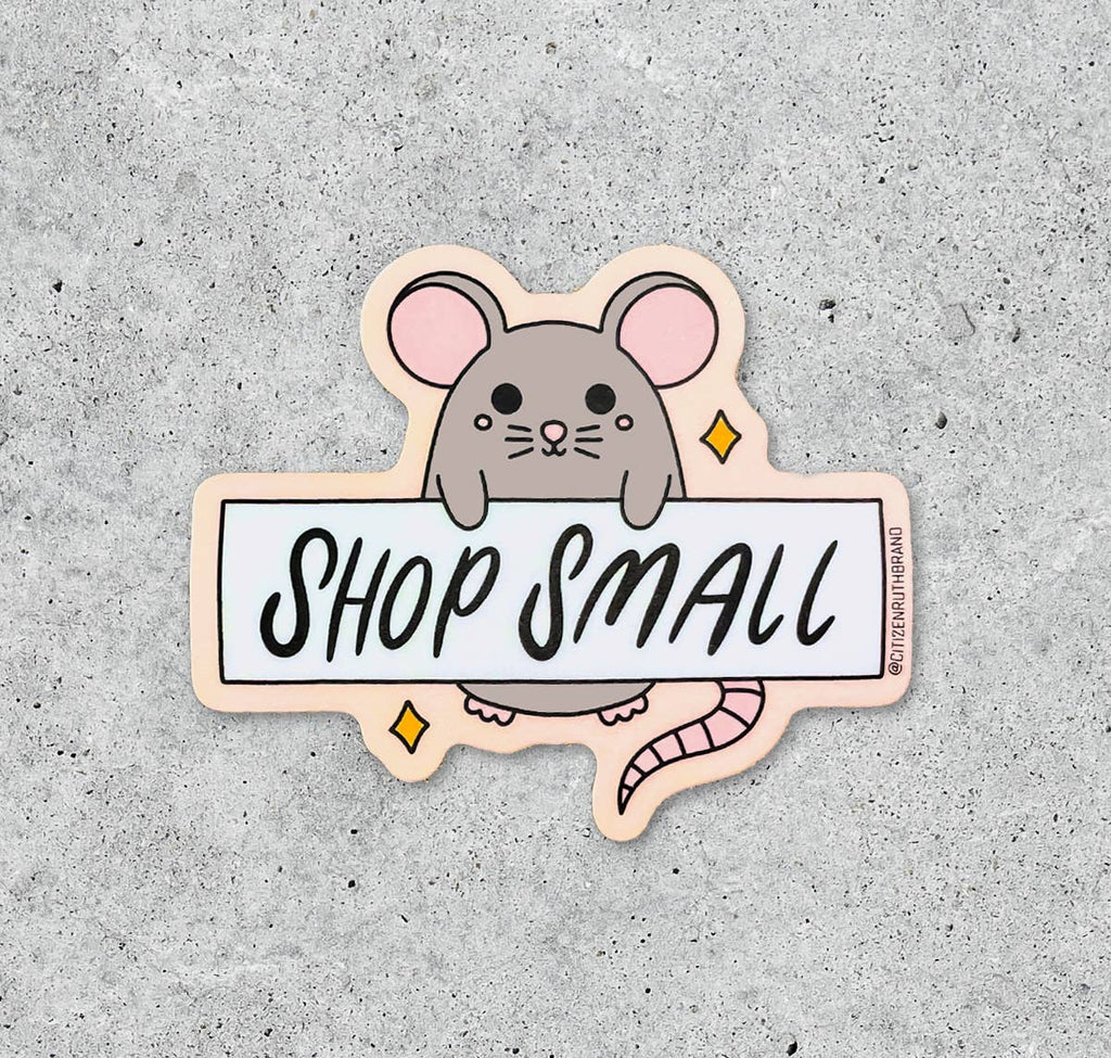 Shop Small Tiny Mouse vinyl sticker | Hartford Prints