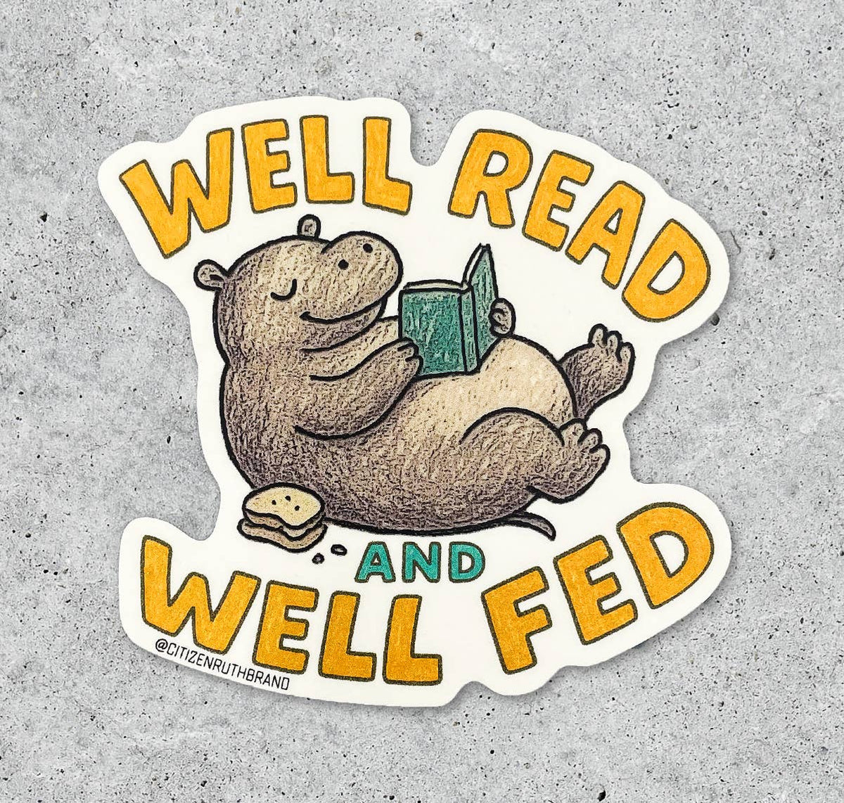 Read Well File Well Read and Well Fed Sticker | Hartford Prints