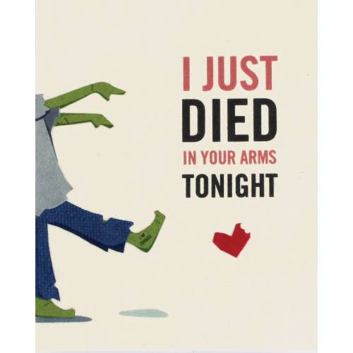 Died in Your Arms Love Card