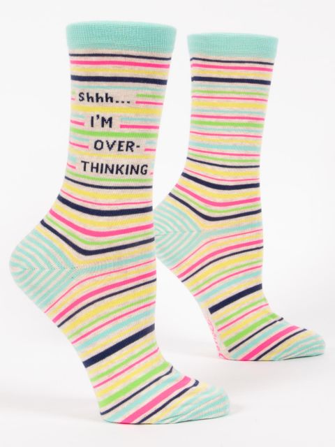 Shh I'm Overthinking - Crew Socks