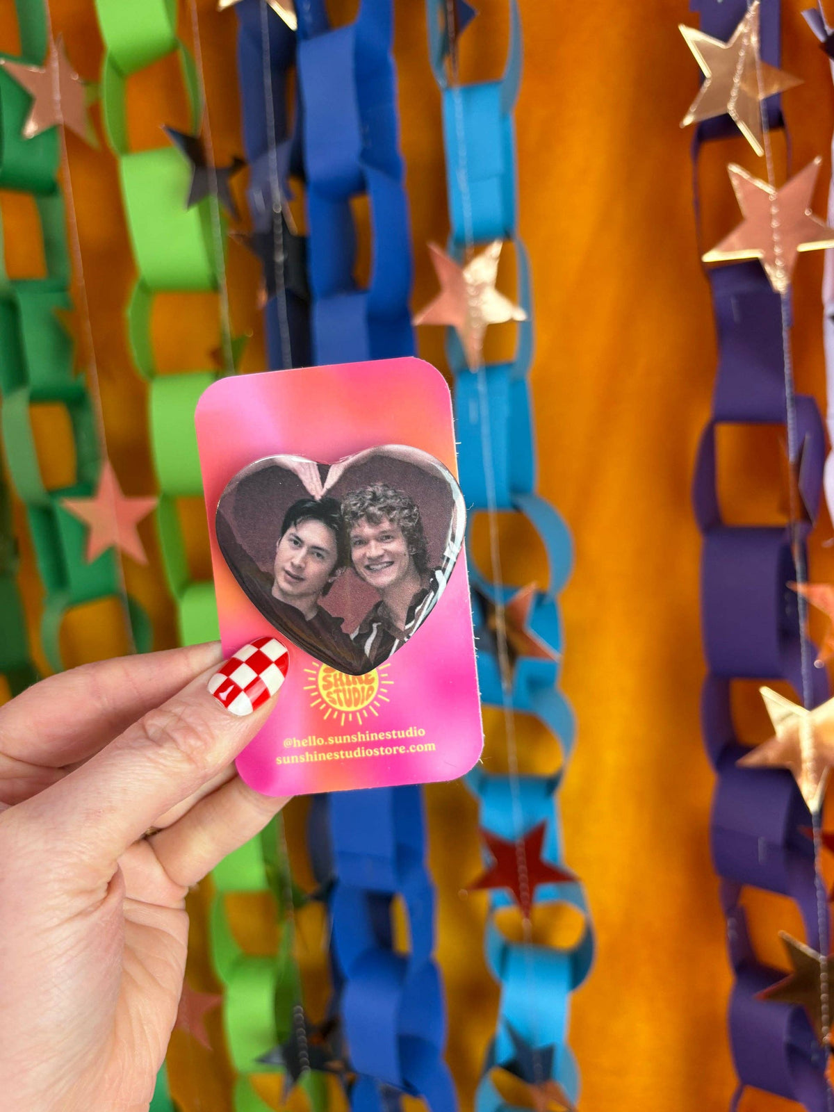 Heart Hands Heated Rivalry Pin | Hartford Prints