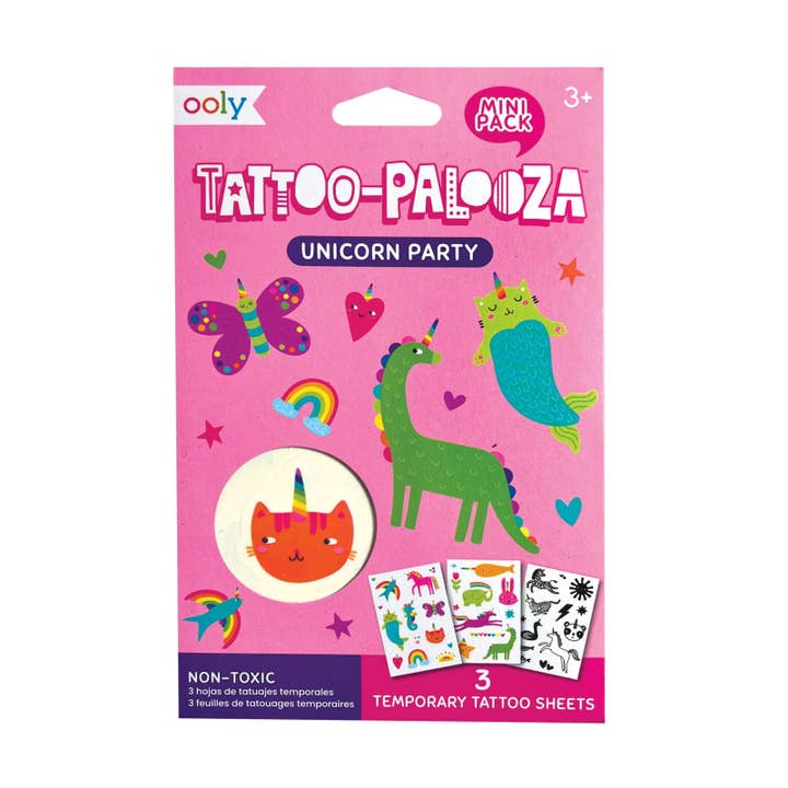 Mini Tattoo Palooza Temporary Tats - Unicorn Party