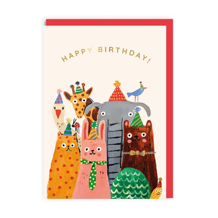 Happy Birthday Day Animals Card