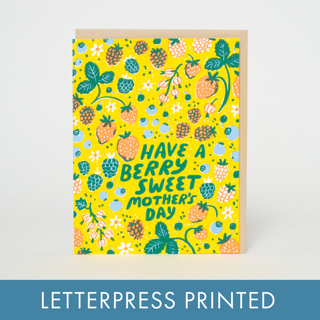 Berry Mother's Day Letterpress Greeting Card by Phoebe Wahl: Plastic s | Hartford Prints Berry Mother's Day Letterpress Greeting Card by Phoebe Wahl: Plastic s | Hartford Prints