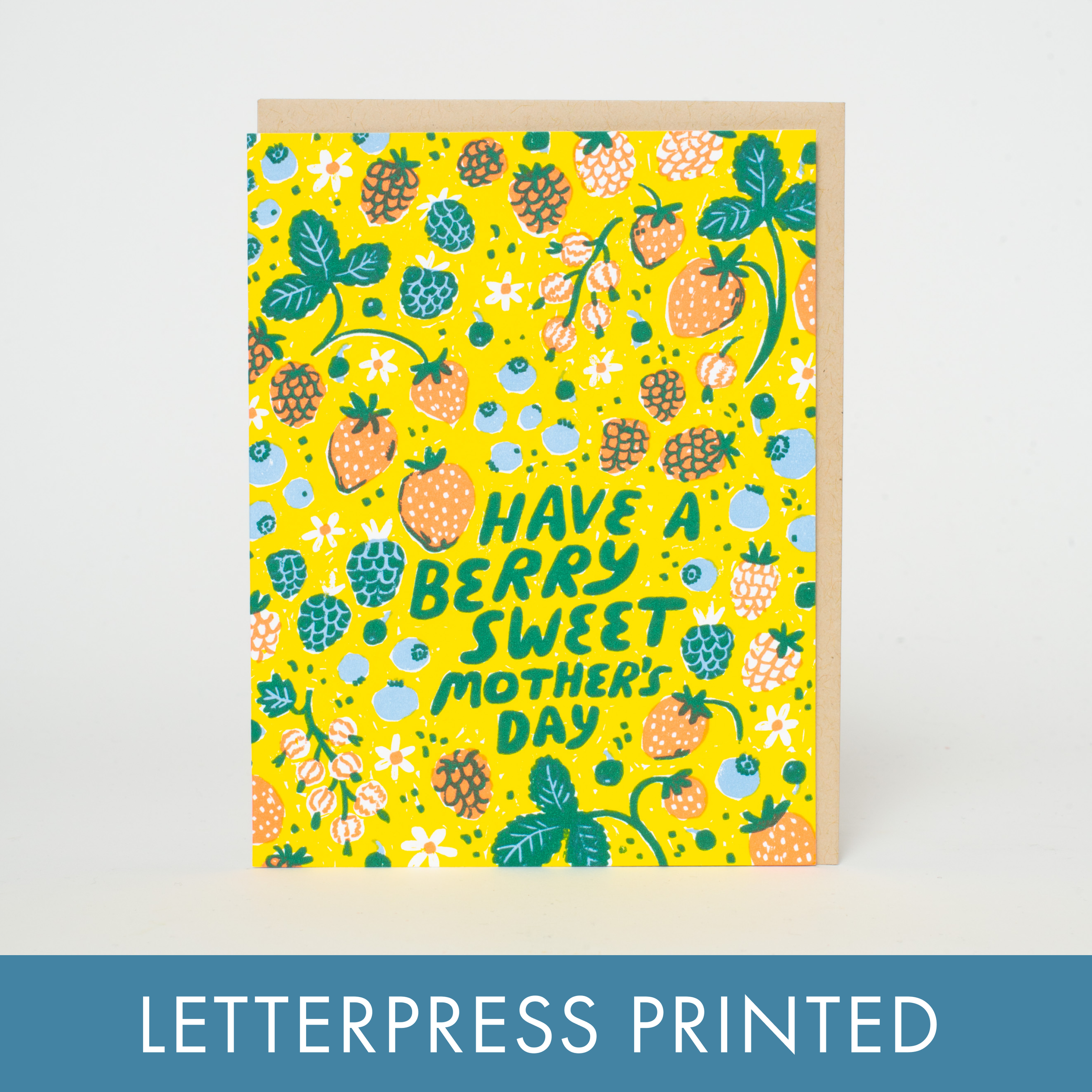 Berry Mother's Day Letterpress Greeting Card by Phoebe Wahl: Plastic s
