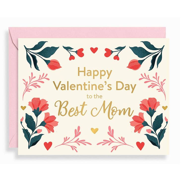 Floral Mom Valentine Card