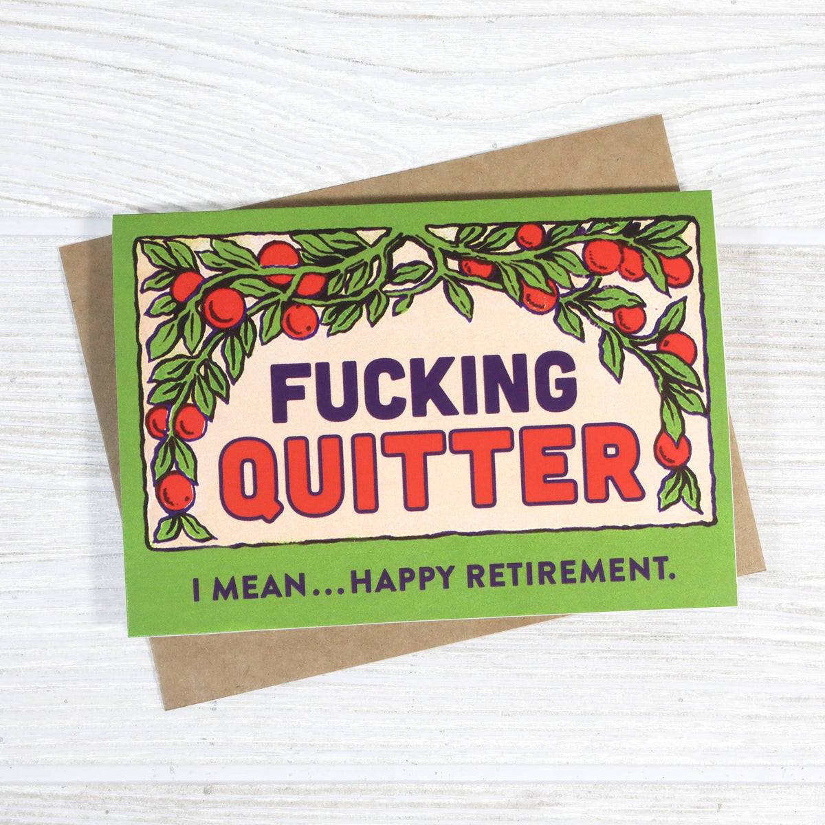 Fucking Quitter Retirement Card | Hartford Prints