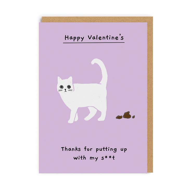 Putting Up with My Shit Valentine's Day Card
