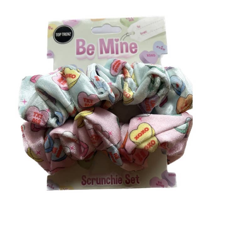 Candy Heart Scrunchie Set