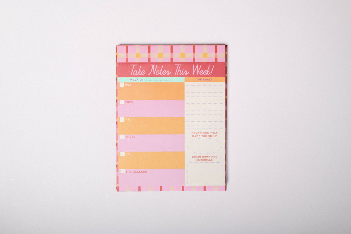 Take Notes This Week - Week to Week Planner | Hartford Prints