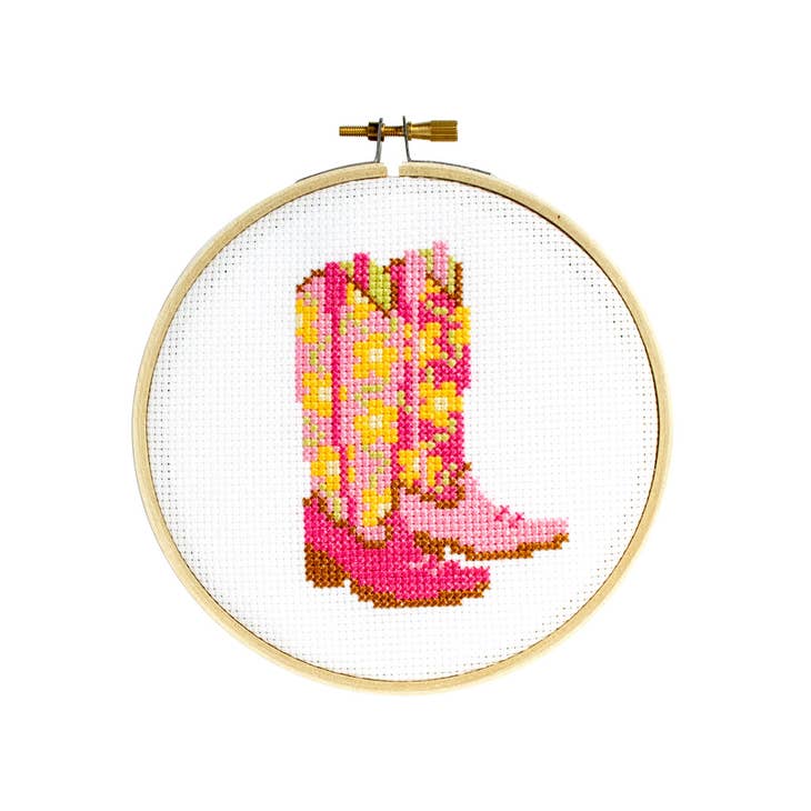 Cowgirl Boots Cross Stitch Kit