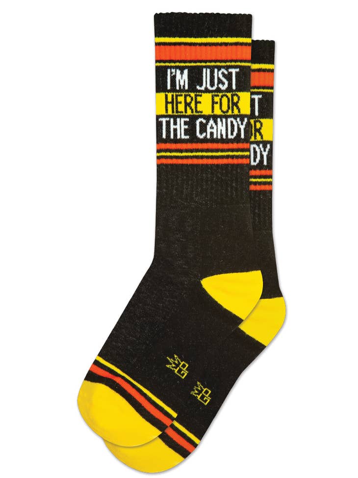 I'm Just Here For the Candy Gym Crew Socks
