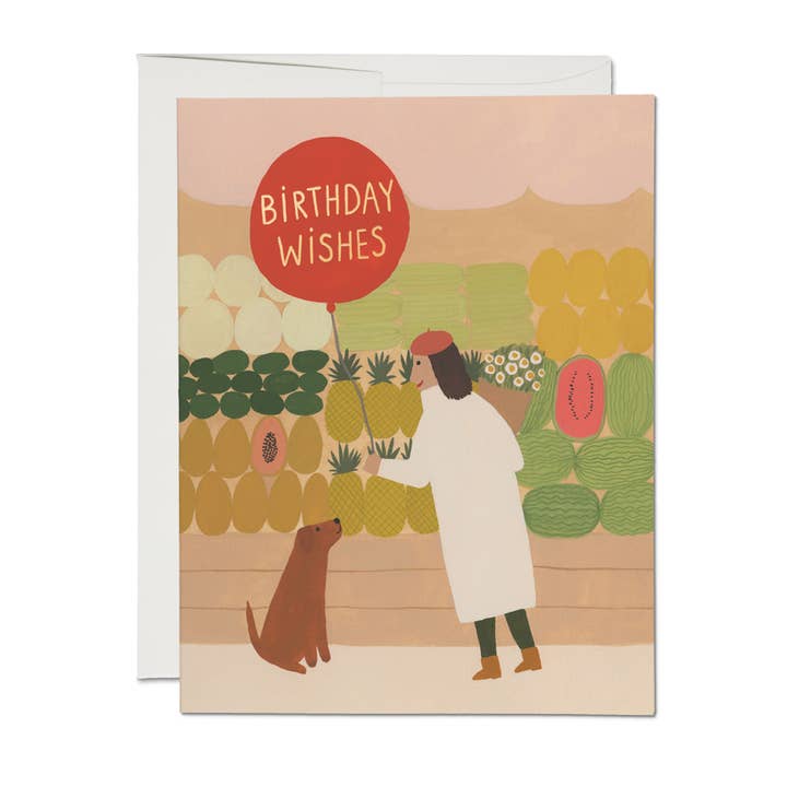Fruit Stand Wishes Birthday Card