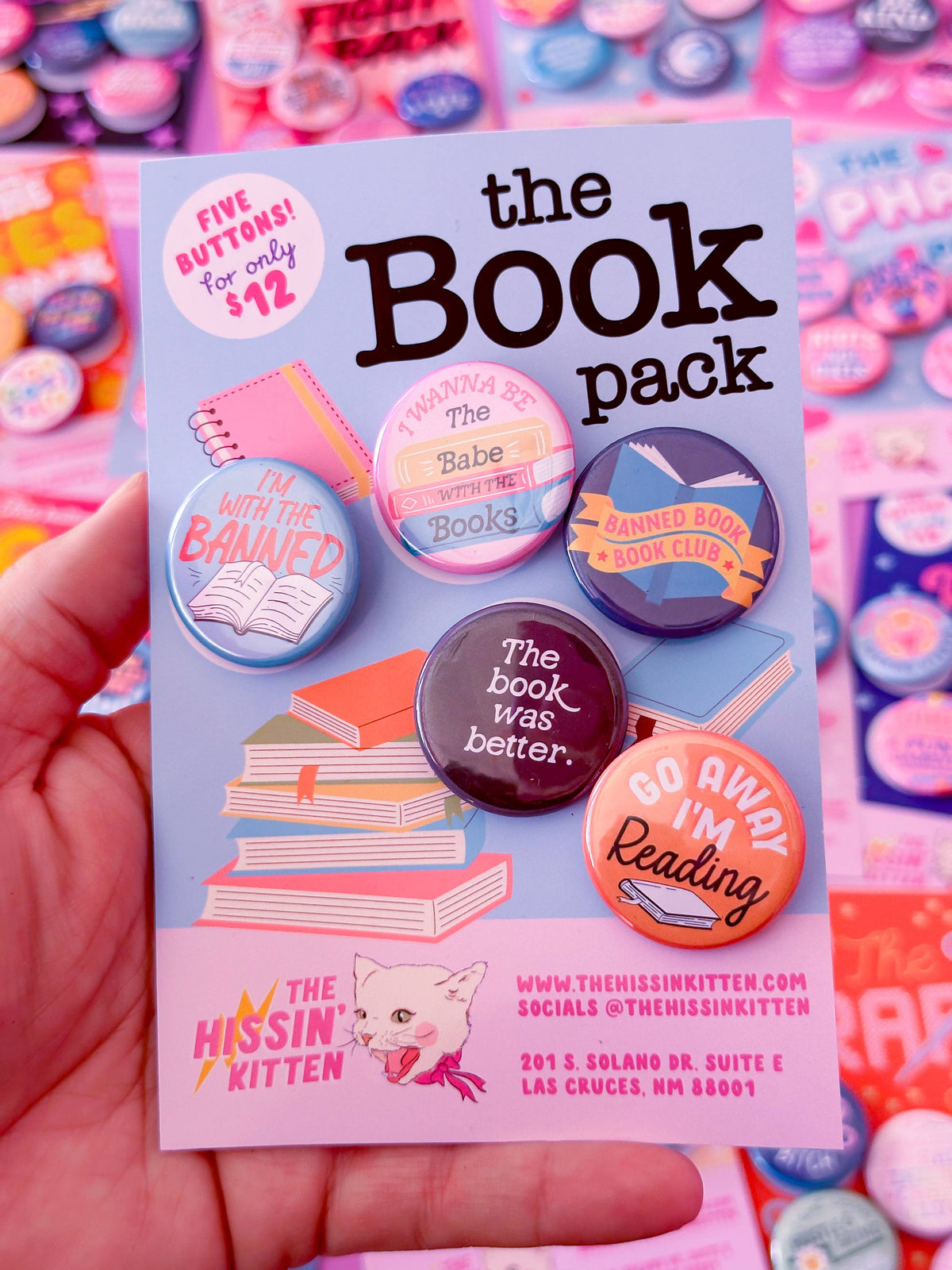 The Book Pack - Button Pack | Hartford Prints