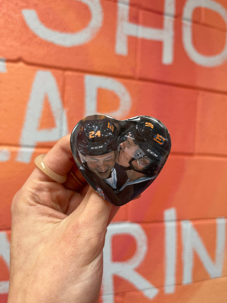 Kisses Heated Rivalry Pin | Hartford Prints