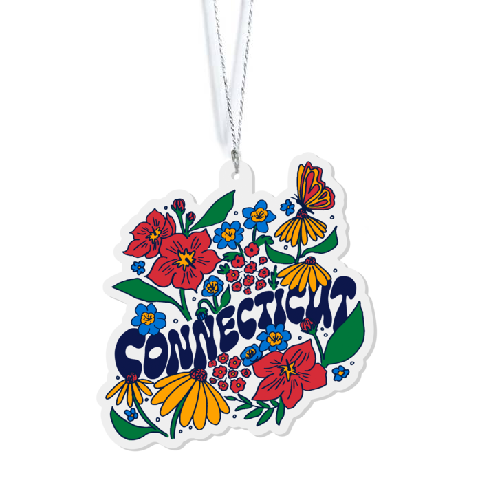 CT Floral Acrylic Ornament