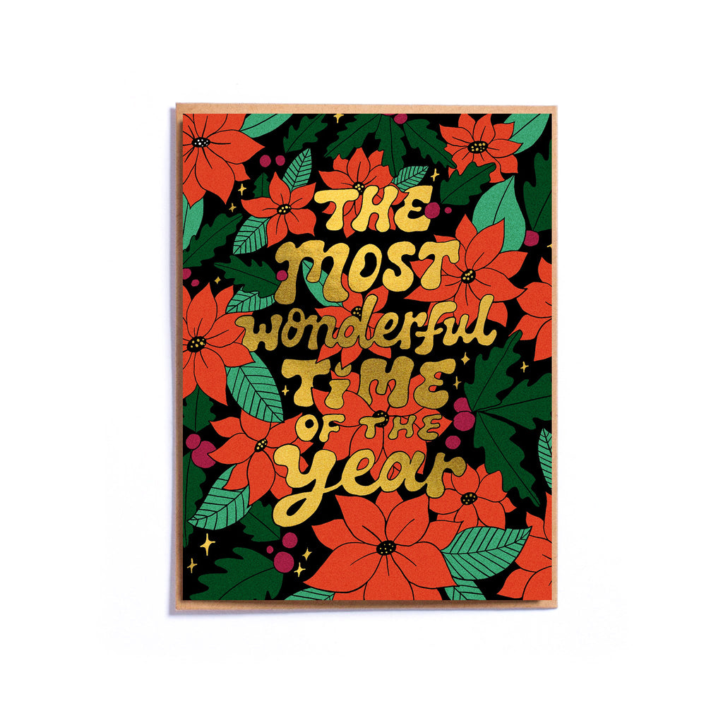 Poinsettia Holiday Card - Set of 6