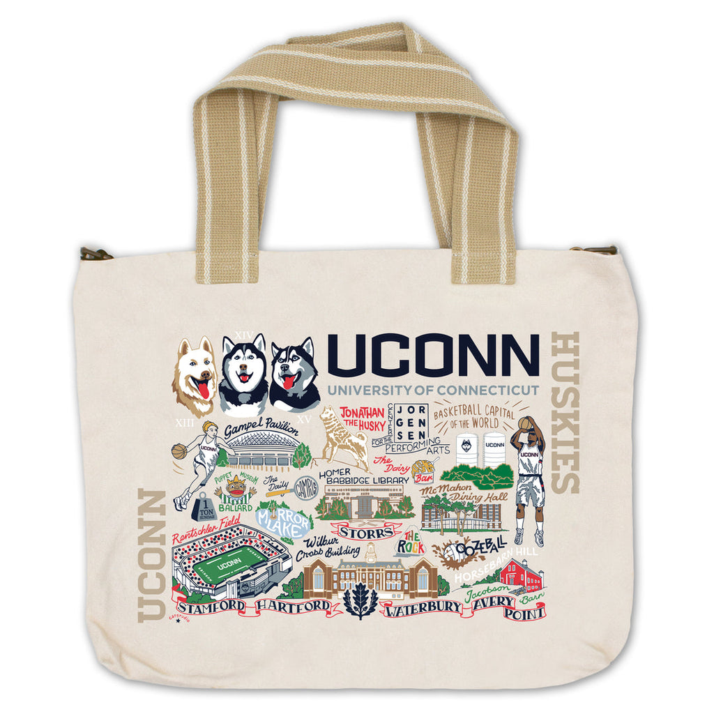 University of Connecticut Collegiate Tote Bag | Hartford Prints