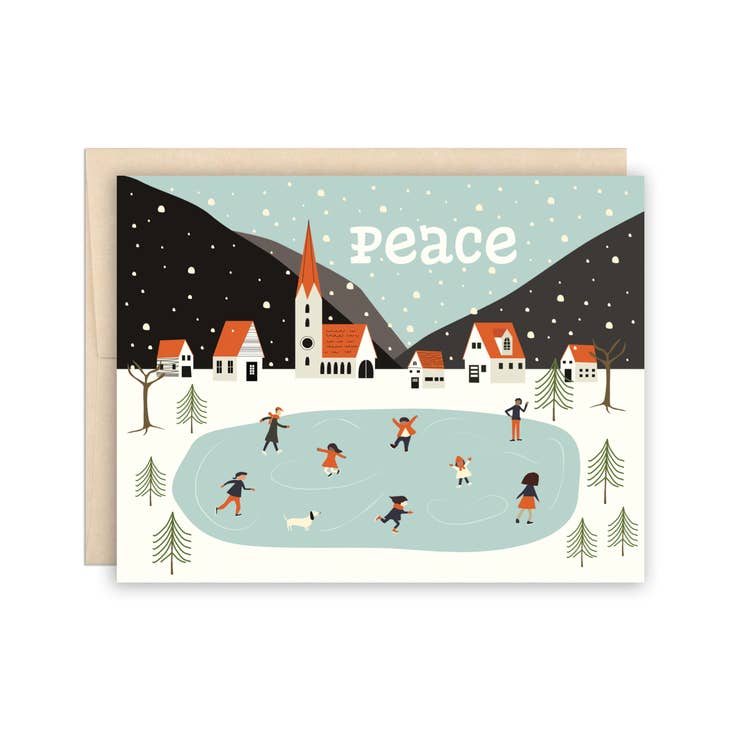 Peace Village Christmas Card