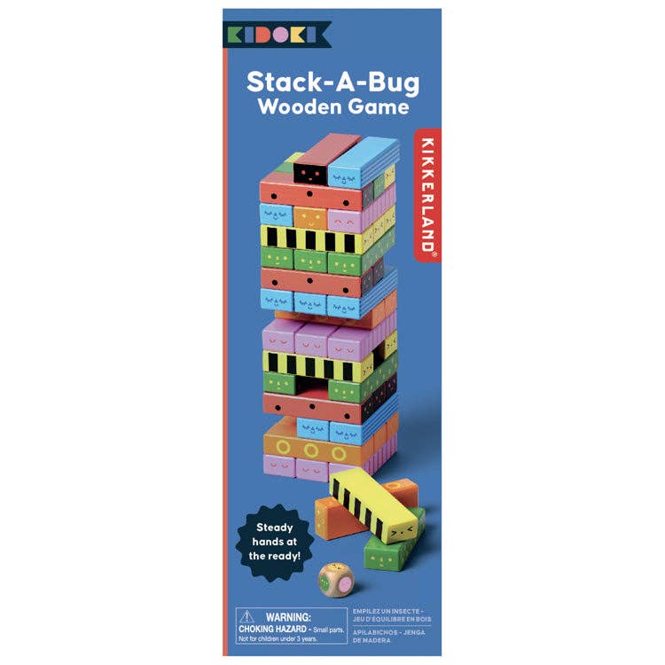 Biddybug Stack Stack-A-Bug Wooden Game | Hartford Prints