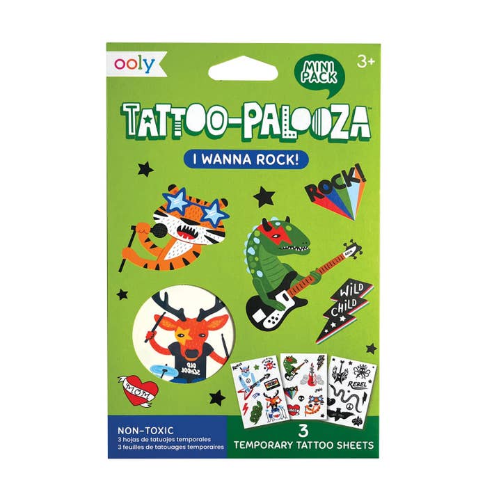 Mini Tattoo Palooza Temporary Tats - I Wanna Rock