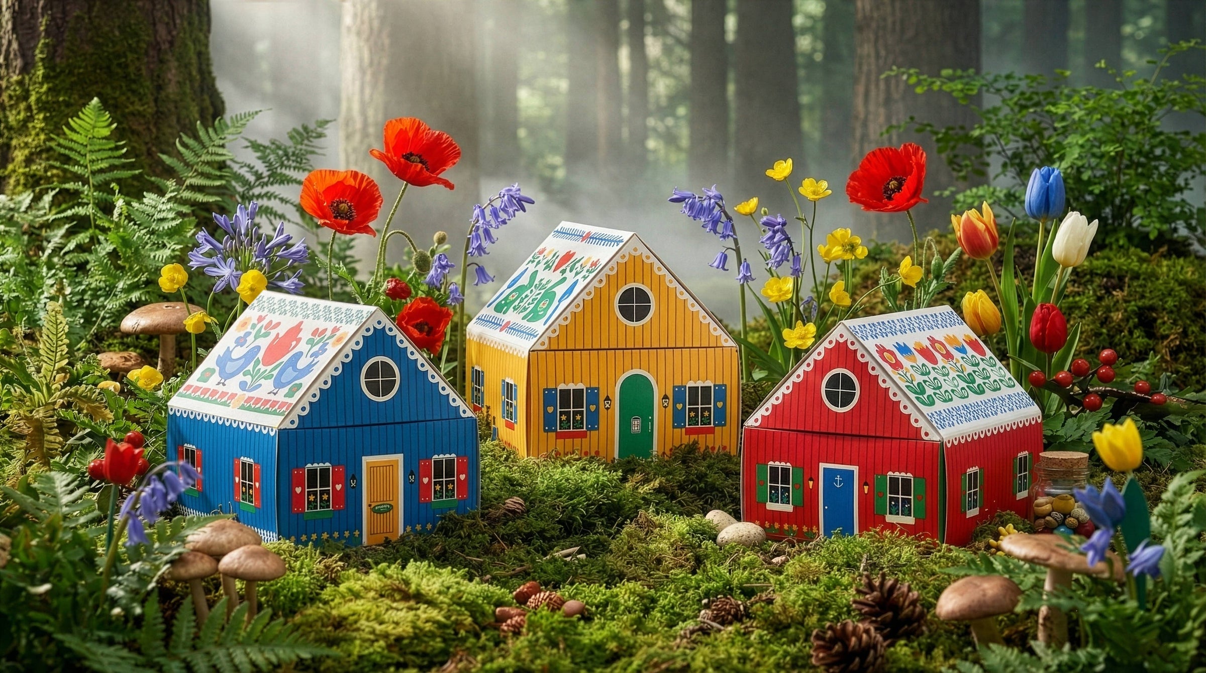 Swedish Dream® Tiny Living Yellow Matchbox Cottage | Hartford Prints